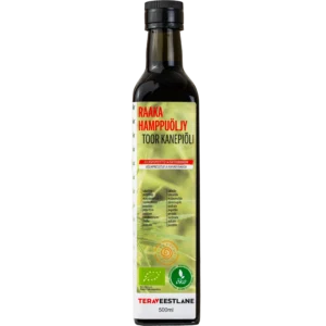 Kylmäpuristettu raaka hamppuöljy 500ml (suodattamaton) luomu Terav Eestlane