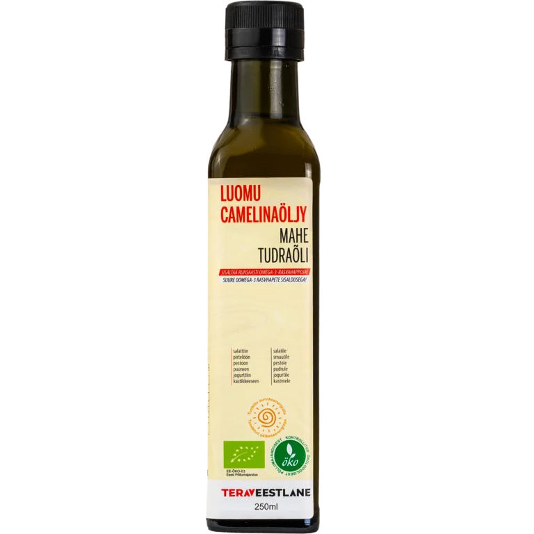 Camelinaöiljy kylmäpuristettu 250ml luomu Terav Eestlane