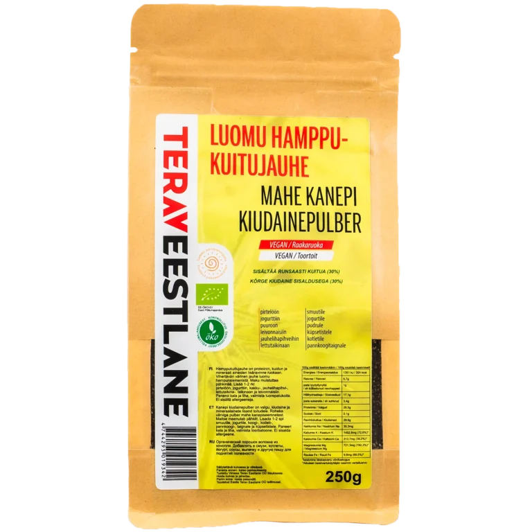 Hamppukuitujauhe 250g luomu Terav Eestlane