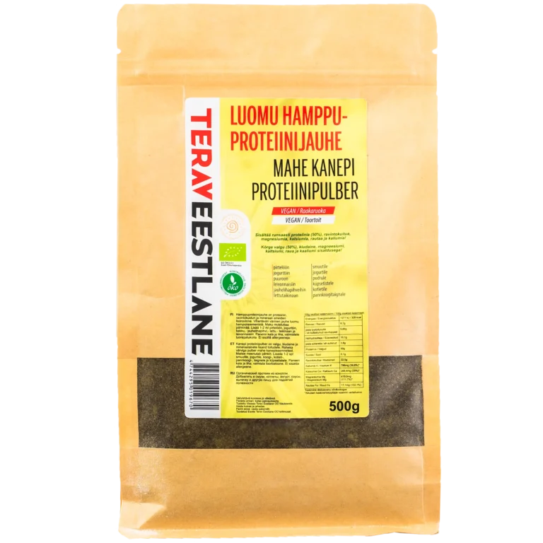 Hamppuproteiinijauhe  500g luomu Terav Eestlane