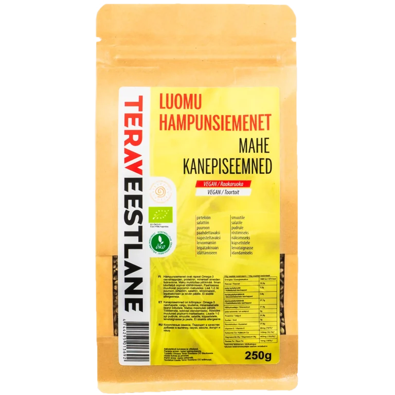 Hampunsiemenet  250g luomu Terav Eestlane