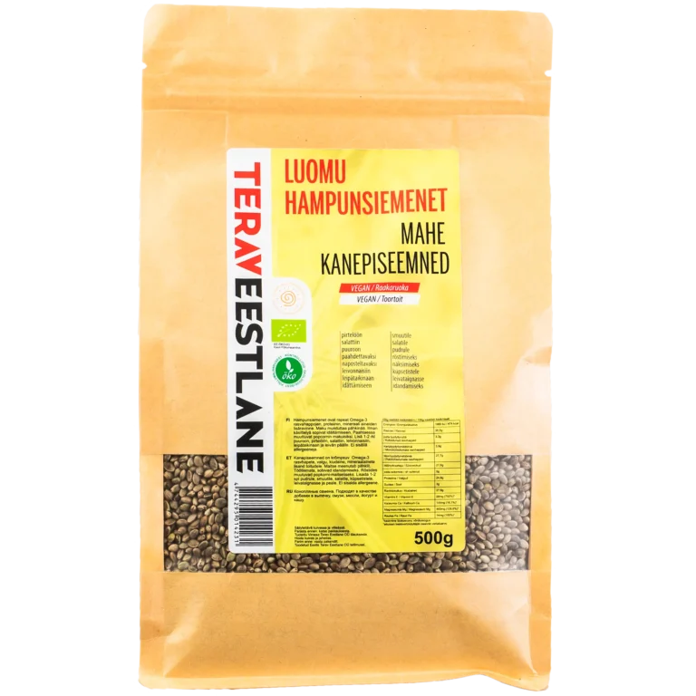 Hampunsiemenet  500g luomu Terav Eestlane