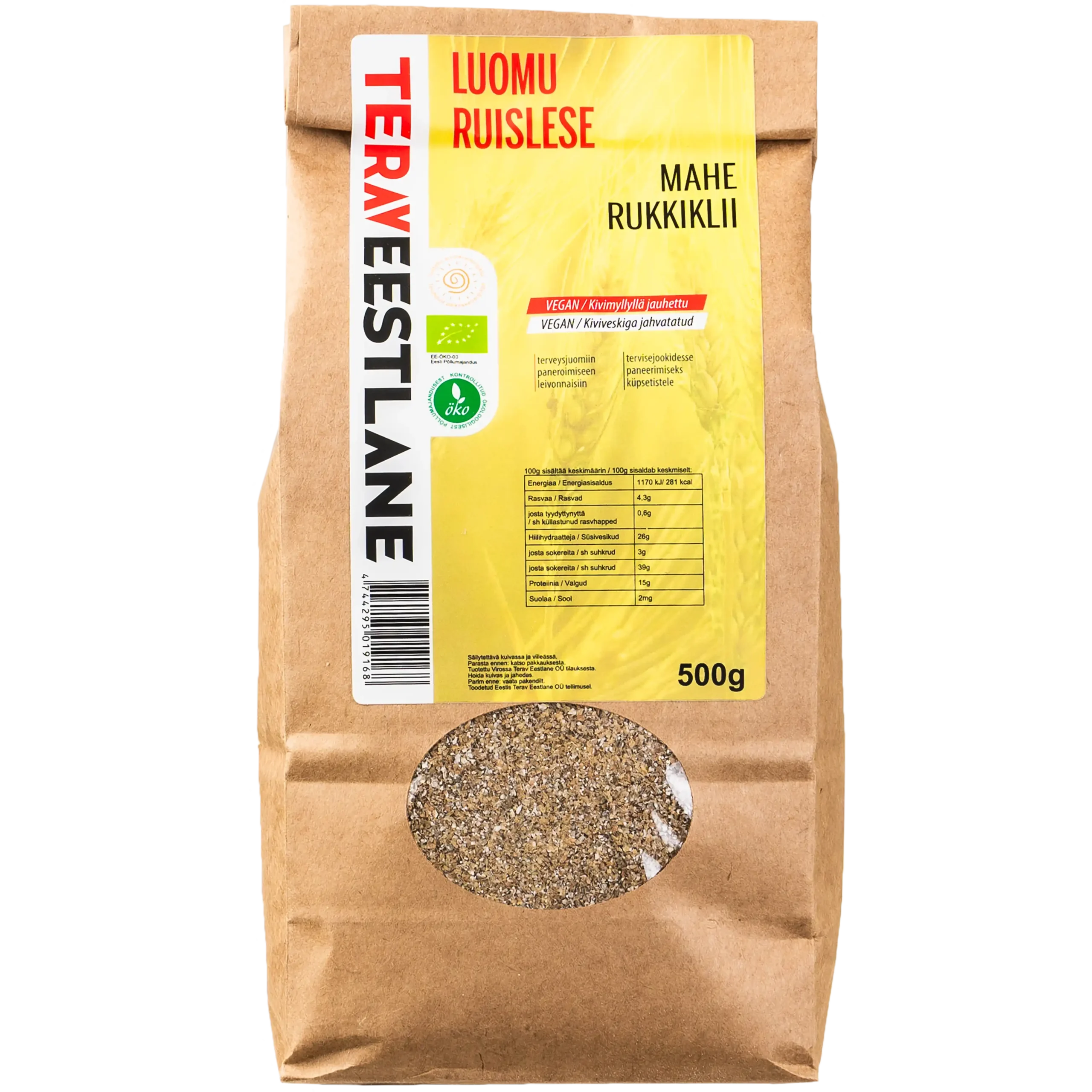 Ruislese 500g luomu Terav Eestlane