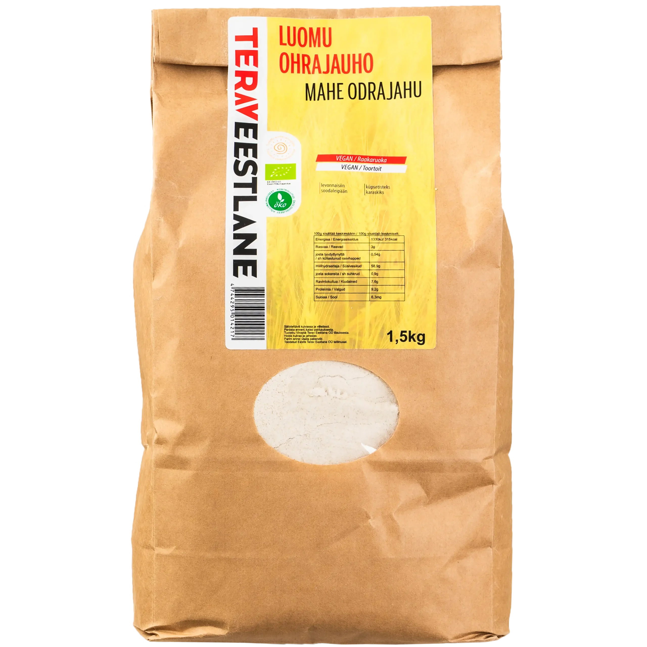 Ohrajauho 1,5kg luomu Terav Eestlane